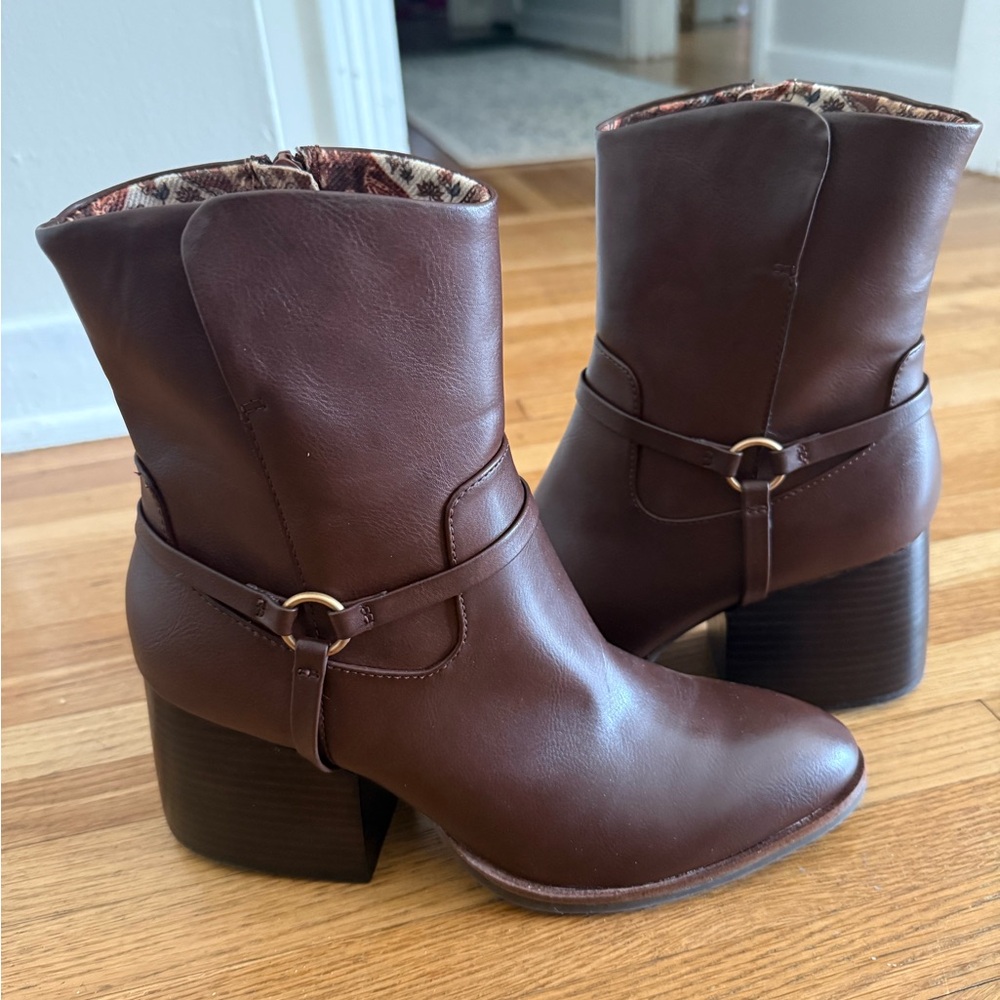 Kork-Ease Brown Heeled Boots